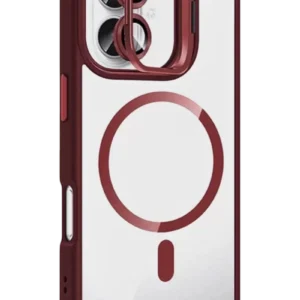 Joko Apple İphone 16 Remim Lensli Magsafe Standlı Kapak - Bordo