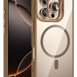 Joko Apple İphone 16 Pro Max Remim Lensli Magsafe Standlı Kapak - Kahverengi