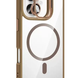 Joko Apple İphone 16 Remim Lensli Magsafe Standlı Kapak - Kahverengi