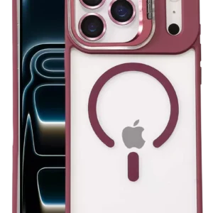Joko Apple İphone 17 Pro Remim Lensli Magsafe Standlı Kapak - Bordo