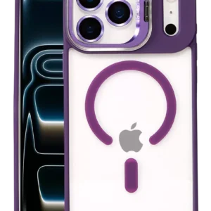 Joko Apple İphone 17 Pro Remim Lensli Magsafe Standlı Kapak - Derin Mor