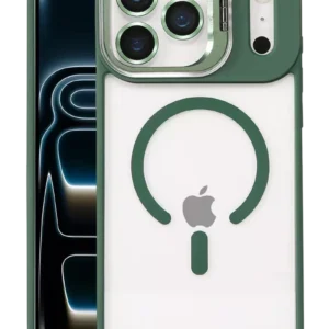 Joko Apple İphone 17 Pro Remim Lensli Magsafe Standlı Kapak - Koyu Yeşil