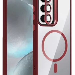 Joko Samsung Galaxy S25 Remim Lensli Magsafe Standlı Kapak - Bordo