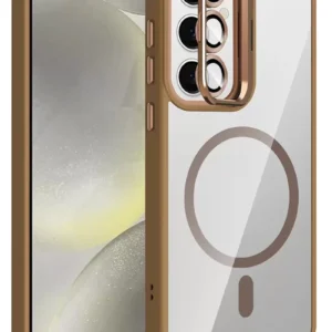 Joko Samsung Galaxy S25 Remim Lensli Magsafe Standlı Kapak - Kahverengi