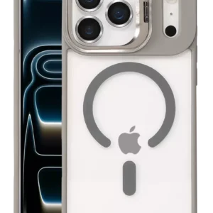 Joko Apple İphone 17 Pro Max Remim Lensli Magsafe Standlı Kapak - Titan Gri