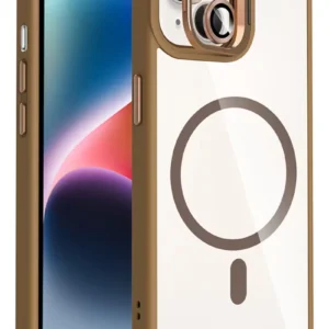 Joko Apple İphone 15 Plus Remim Lensli Magsafe Standlı Kapak - Kahverengi