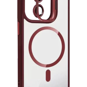 Joko Apple İphone 11 Remim Lensli Magsafe Standlı Kapak - Bordo