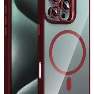 Joko Apple İphone 16 Pro Remim Lensli Magsafe Standlı Kapak - Bordo