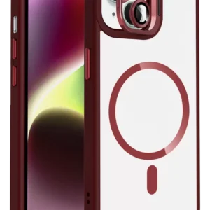 Joko Apple İphone 13 Remim Lensli Magsafe Standlı Kapak - Bordo