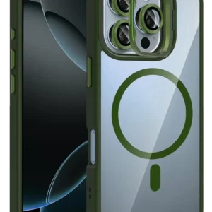 Joko Apple İphone 16 Pro Remim Lensli Magsafe Standlı Kapak - Koyu Yeşil