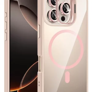 Joko Apple İphone 16 Pro Remim Lensli Magsafe Standlı Kapak - Pembe