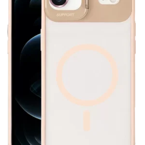 Joko Apple İphone 17 Air Remim Lensli Magsafe Standlı Kapak - Pembe