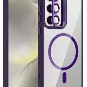 Joko Samsung Galaxy S24 Fe Remim Lensli Magsafe Standlı Kapak - Derin Mor