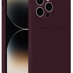 Newface İphone 13 Pro Kılıf Kelvin Kartvizitli Silikon - Derin Mor