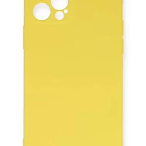 Newface İphone 12 Pro Max Kılıf Nano İçi Kadife Silikon - Sarı