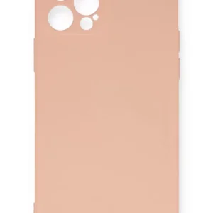 Newface İphone 12 Pro Max Kılıf Nano İçi Kadife Silikon - Pudra