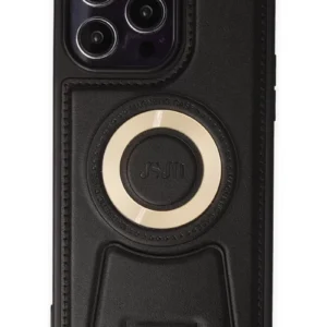 Newface İphone 14 Pro Kılıf Merkür Magneticsafe Standlı Kapak - Siyah