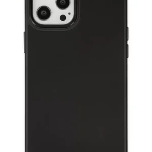 Newface İphone 12 Pro Max Kılıf Asya Deri Silikon - Siyah