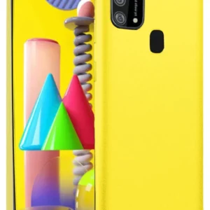 Newface Samsung Galaxy M31 Kılıf Nano İçi Kadife Silikon - Sarı