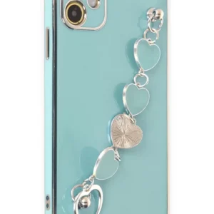 Newface İphone 12 Kılıf Esila Silikon - Su Yeşili