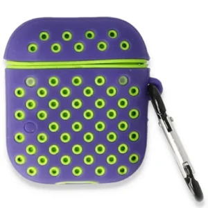 Newface Airpods 3 (3.nesil) Spor Delikli Kılıf - Lila-yeşil