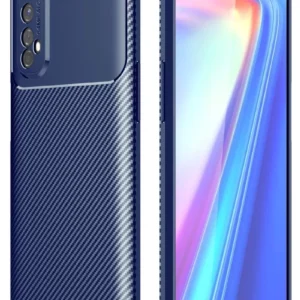 Newface Realme 7 Kılıf Auto Focus Karbon Kapak - Lacivert