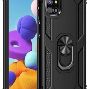 Newface Samsung Galaxy M51 Kılıf Sofya Yüzüklü Silikon Kapak - Siyah