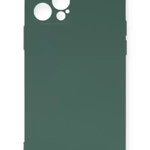 Newface İphone 12 Pro Max Kılıf Nano İçi Kadife Silikon - Koyu Yeşil