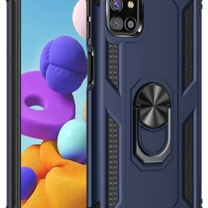 Newface Samsung Galaxy M51 Kılıf Sofya Yüzüklü Silikon Kapak - Lacivert