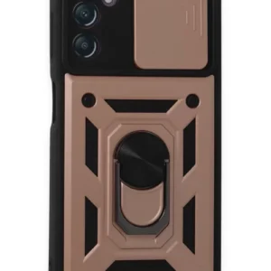 Newface Samsung Galaxy A14 4g Kılıf Pars Lens Yüzüklü Silikon - Rose Gold