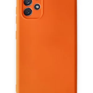 Newface Samsung Galaxy A72 Kılıf Nano İçi Kadife Silikon - Turuncu