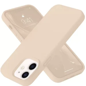 Newface İphone 12 Kılıf Nano İçi Kadife Silikon - Pudra