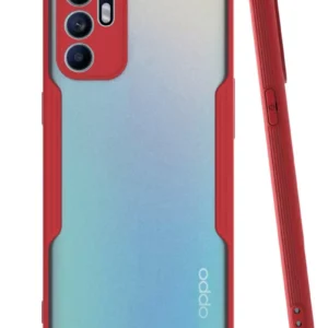 Newface Oppo Reno 6 Kılıf Platin Silikon - Kırmızı