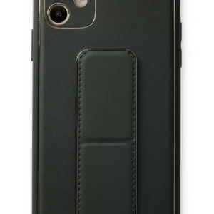 Newface İphone 12 Kılıf Coco Deri Standlı Kapak - Füme