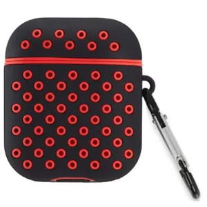 Newface Airpods 2 (2.nesil) Spor Delikli Kılıf - Siyah-kırmızı
