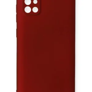 Newface Samsung Galaxy A71 Kılıf First Silikon - Bordo