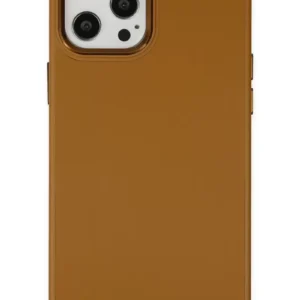 Newface İphone 12 Pro Max Kılıf Asya Deri Silikon - Kahverengi