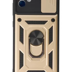 Newface Samsung Galaxy A04e Kılıf Pars Lens Yüzüklü Silikon - Gold