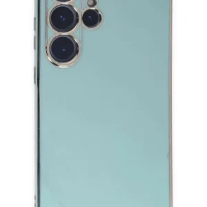 Newface Samsung Galaxy S23 Ultra Kılıf Volet Silikon - Açık Yeşil