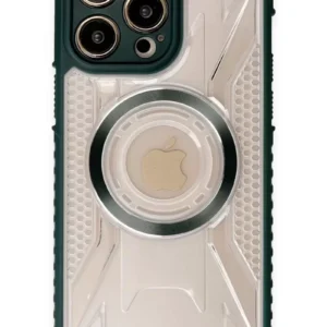 Newface İphone 14 Pro Kılıf Prag Magneticsafe Kapak - Koyu Yeşil