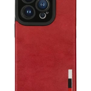 Newface İphone 14 Pro Kılıf Loop Deri Silikon - Kırmızı