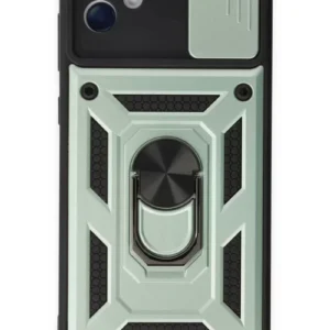 Newface Samsung Galaxy A04e Kılıf Pars Lens Yüzüklü Silikon - Yeşil