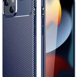 Newface İphone 14 Kılıf Auto Focus Karbon Kapak - Lacivert