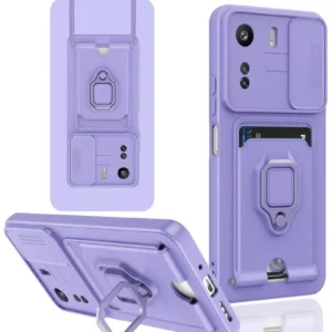 Newface Xiaomi Redmi 13c Kılıf Zuma Kartvizitli Yüzüklü Silikon - Lila