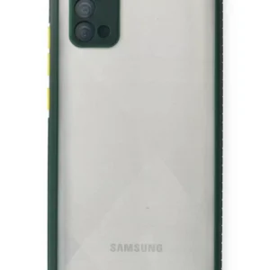 Newface Samsung Galaxy A02s Kılıf Miami Şeffaf Silikon - Koyu Yeşil