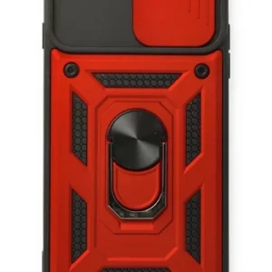 Newface İphone 7 Plus Kılıf Pars Lens Yüzüklü Silikon - Kırmızı