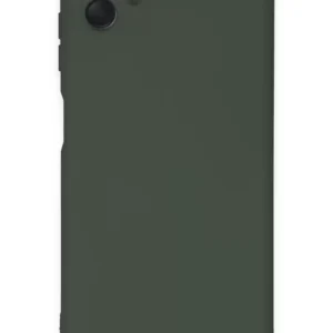 Newface Samsung Galaxy A04e Kılıf Nano İçi Kadife Silikon - Koyu Yeşil