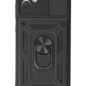 Newface Samsung Galaxy A04e Kılıf Pars Lens Yüzüklü Silikon - Siyah