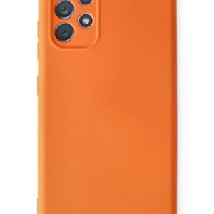 Newface Samsung Galaxy A32 Kılıf Nano İçi Kadife Silikon - Turuncu