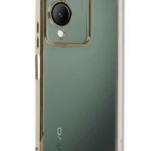Newface Vivo Y17s Kılıf Razer Lensli Silikon - Gold